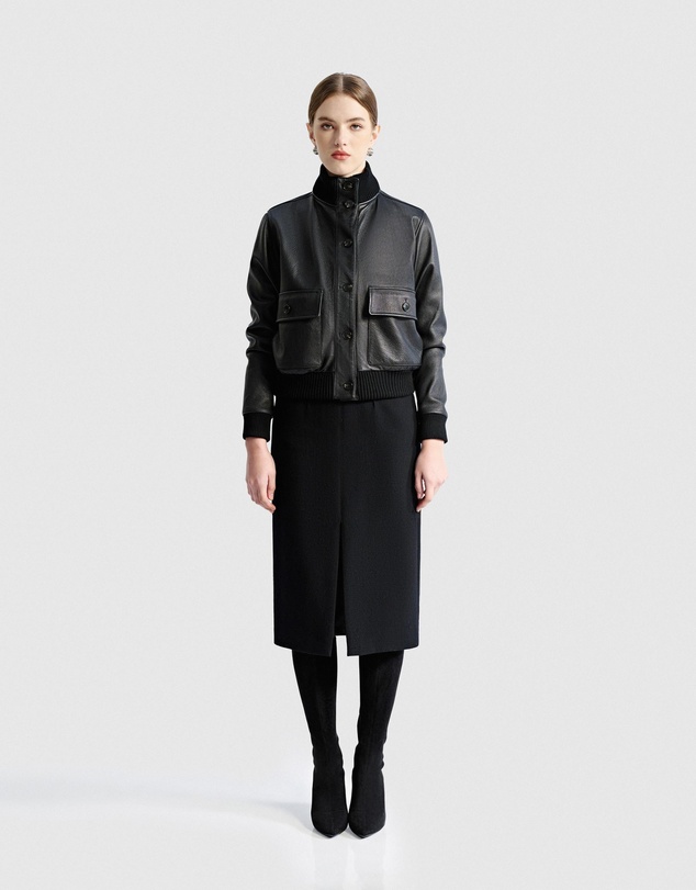 IDA+S - Isolde Leather Bomber Jacket