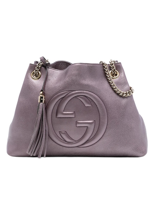 Pre-Loved by Azura Reborn - Pre-Loved Medium Metallic Leather Soho Chain Tote