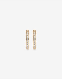 Michael Hill - Round Brilliant Diamond Huggie Hoop Earrings in 10kt Yellow Gold