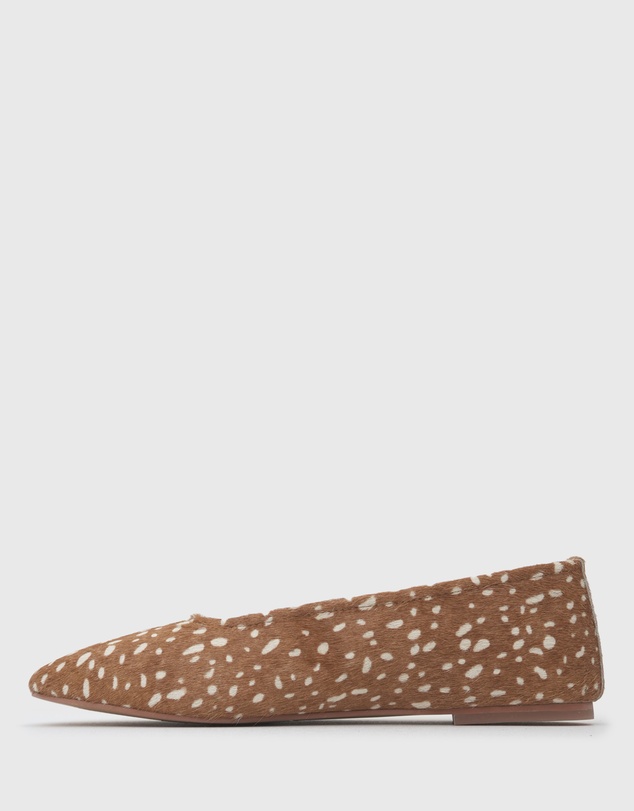 Betts - Cooper Leather Pony Hair Ballet Flats