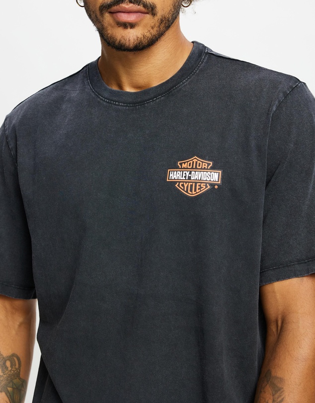 Harley-Davidson - SS VJ FB Tiger Print Tee - ICONIC EXCLUSIVE