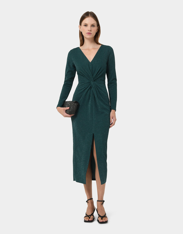 Forcast - Giada Twist Knit Glitter Dress