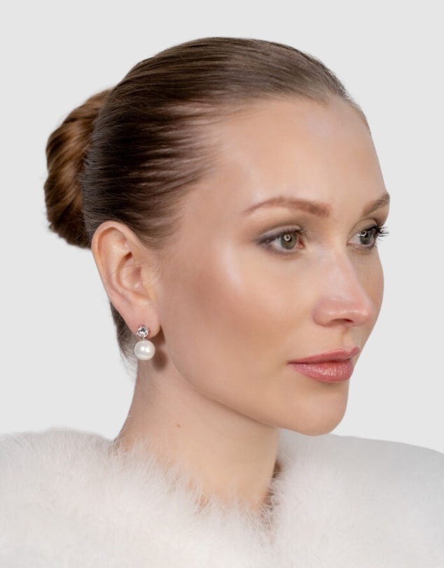 Stephanie Browne - Remy Earrings 10mm Pearl