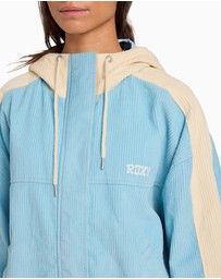 Roxy - Womens Duo Cord Zip Up Hoodie Jacket