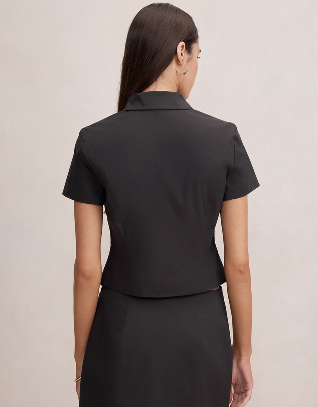 Forever New - Bonnie Crop Button Top