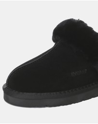 EVERAU - EverAU Ugg Muffin Slipper Suede Cow Suede Upper House Shoes