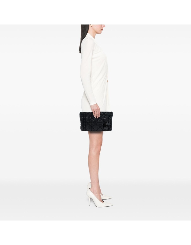 Pre-Loved by Azura Reborn - Pre-Loved Calfskin Cannage Rose Clutch
