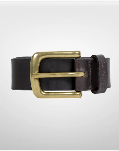 DENTS - Heritage Lined Full Grain Leather Belt with Brass Buckle