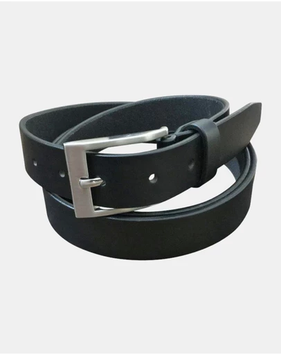 Jacaru - Jacaru 6010 Classic Ladies Leather Belt Black 30mm