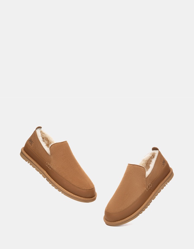 EVERAU - Australian Shepherd Ugg Frozark Cow Suede Upper Loafer Oxfords Flats