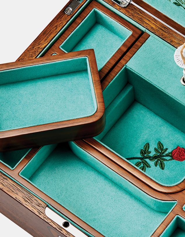 Wolf - Wolf Ballet Musical Jewellery Box Sleeping Beauty Walnut Wood