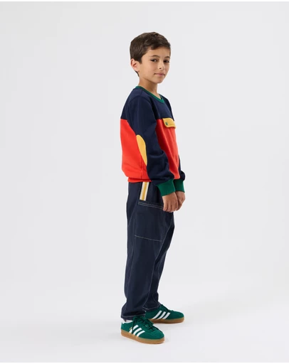 Goldie + Ace - Colour Block Pocket Sweater - Babies-Kids