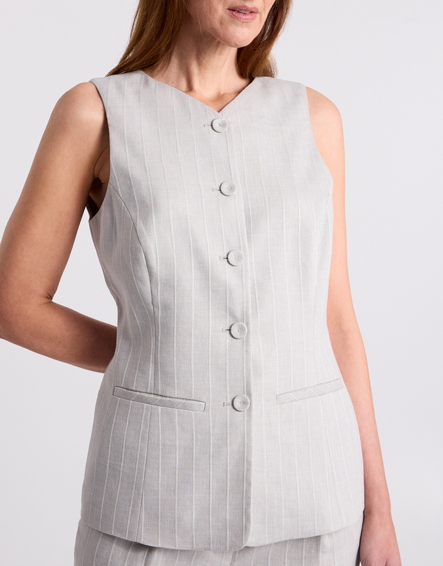 David Lawrence - Ondina Linen Blend Vest