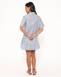 Petal & Pup - Fraser Mini Dress - Blue Stripe