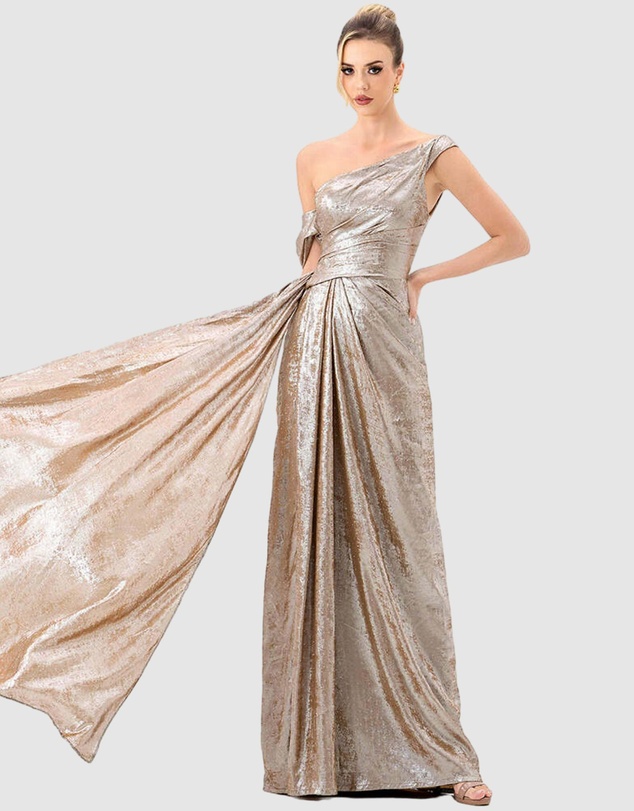 Bariano - Ginnie Draped Sash Gown