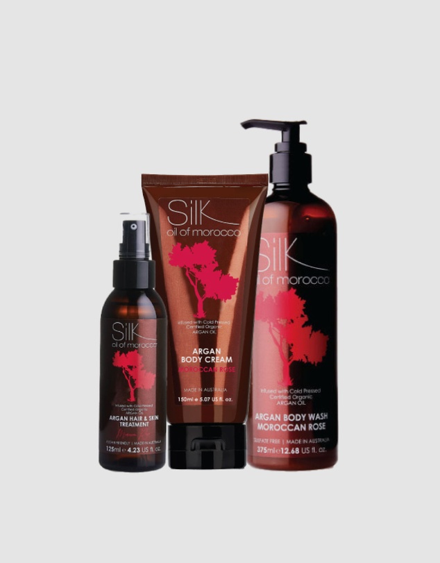 Silk Oil of Morocco - Moroccan Rose Silky Skin Trio