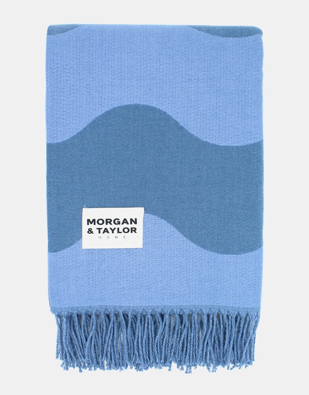 Morgan & Taylor - Making Waves Throw Blanket in Navy Blue