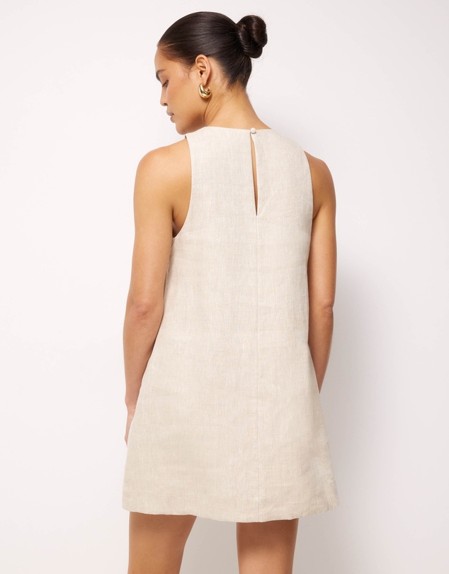 AERE - Lila Linen Shift Mini Dress