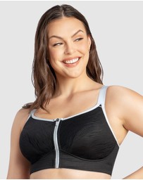 Parfait - Wave Wirefree Zip Front Sports Bra