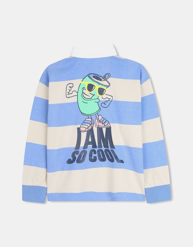 Billieblush - Long Sleeve Stripe Polo Shirt - Kids-Teens