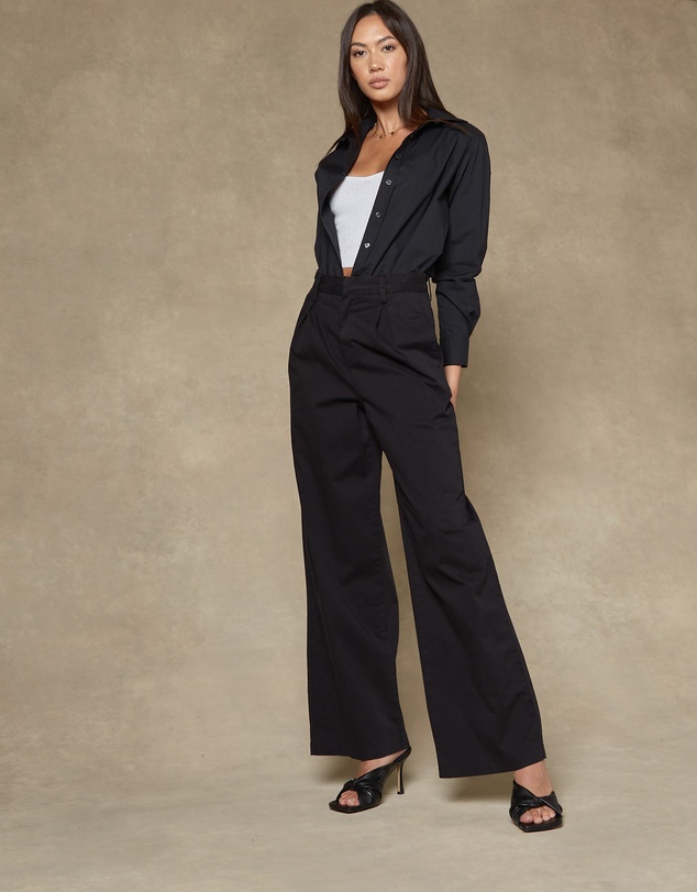 DRICOPER DENIM - Maya Black Wide Leg Pants