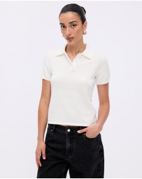 Minima Esenciales - Arlen Silk Blend Polo Knit Top
