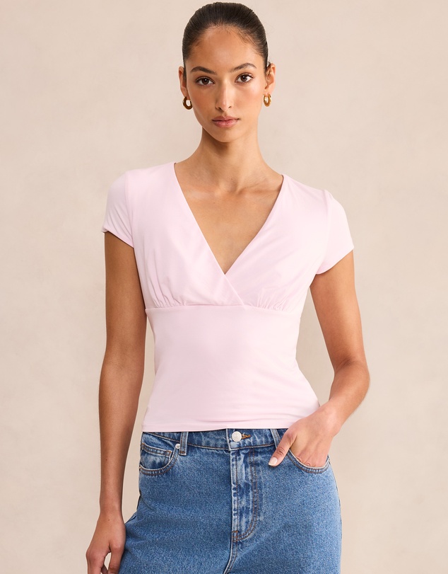 Forever New - Harri Short Sleeves V-Neck Top