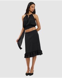 With Harper Lu - Frill Midi Skirt