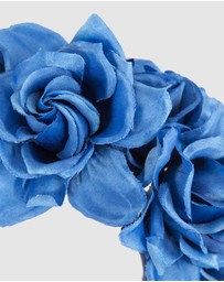 Max Alexander - Large Royal Blue Flower Headband Fascinator