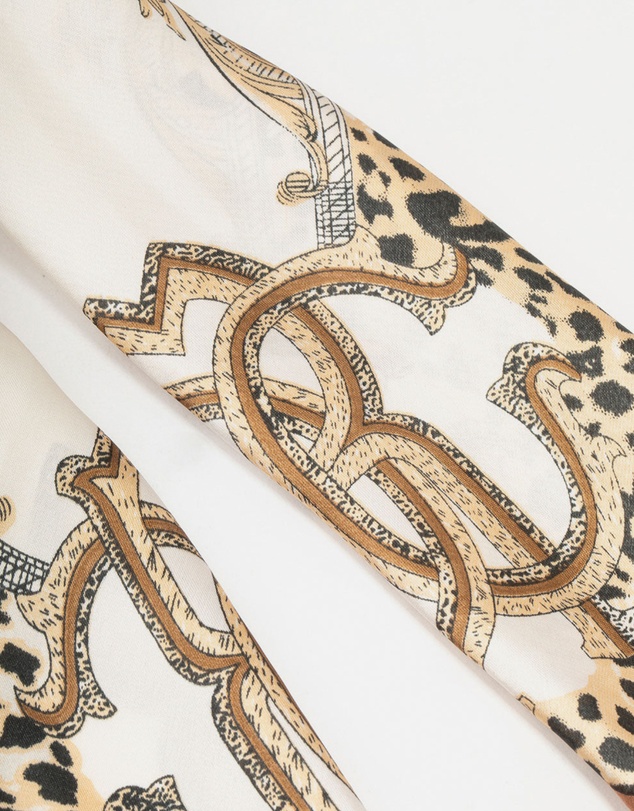 Lovisa - Leopard & Chain Fabric Scarf