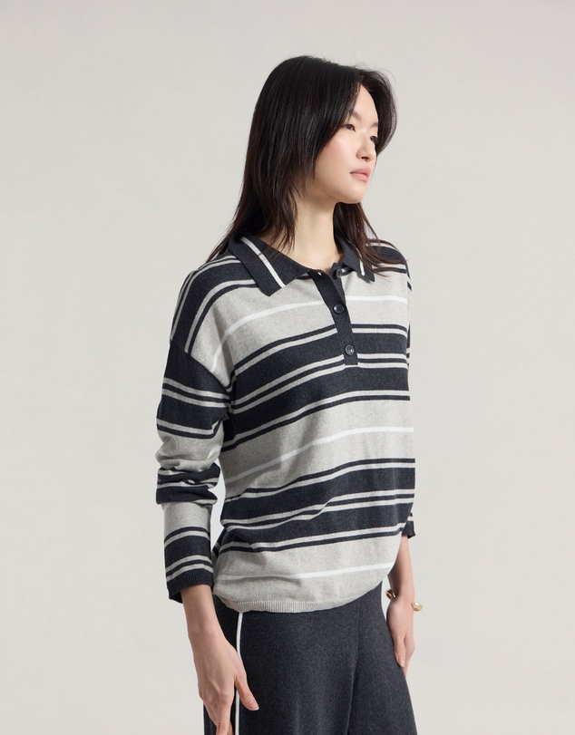 Oxford - Pip Striped Polo Knit
