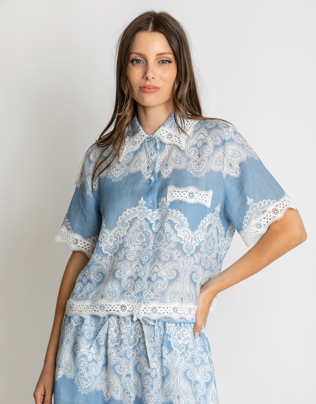 KACHEL - Nivina Lace Trim Shirt