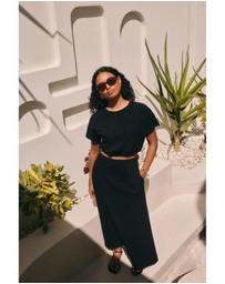 NEXT - Textured Jersey Midi Skirt