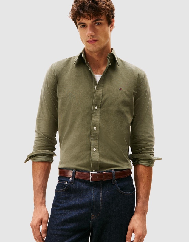 Tommy Hilfiger - Regular Fit Flag Embroidery Corduroy Shirt