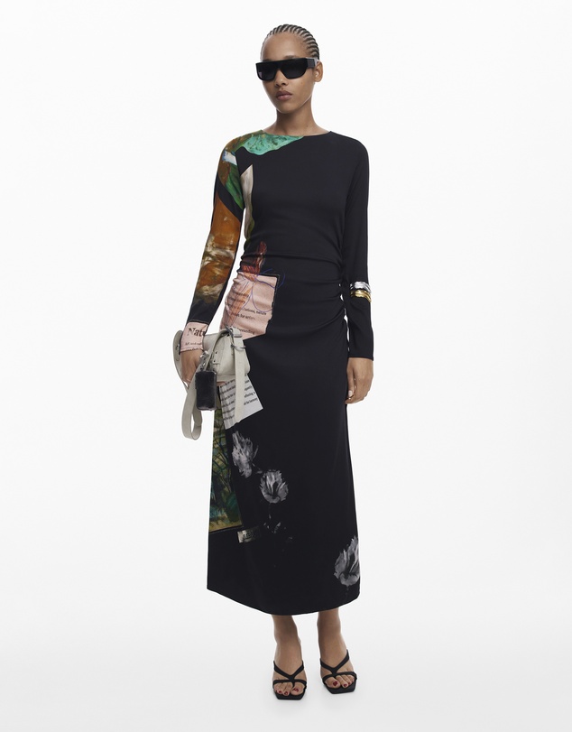 Desigual - Collage asymmetrical dress