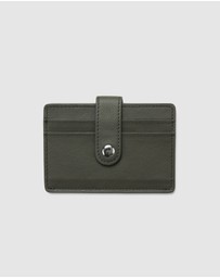 Globite - Leather RFID Card Holder Snap Button