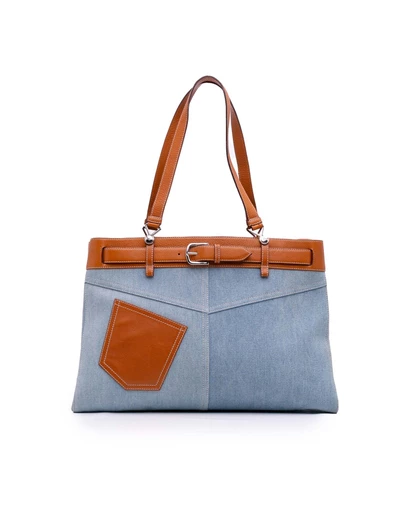 Dior - Pre-Loved Denim Jeans Pocket Tote