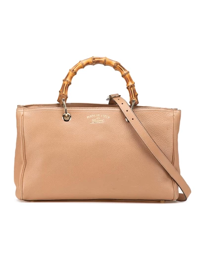 Pre-Loved by Azura Reborn - Pre-Loved gucci Bamboo Shopper Tote Bamboo Handle