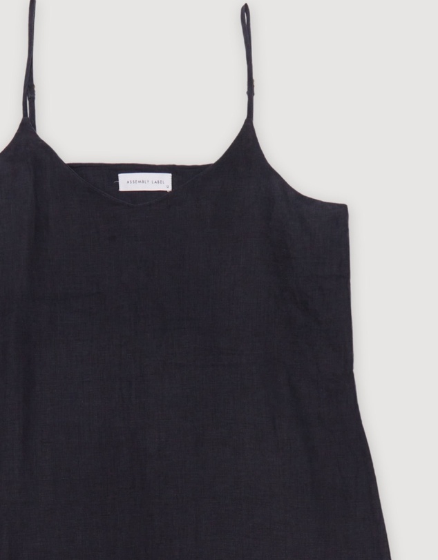 Revibe - Repaired Assembly Label Linen Slip Dress