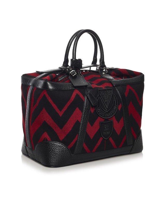 Pre-Loved by Azura Reborn - Pre-Loved Louis Vuitton Grimaud Vail Blanket Wool and Leather Trim Top Zip Bag