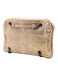 Pre-Loved by Azura Reborn - Pre-Loved Intrecciato Trimmed Metallic Leather Duo Shoulder Bag