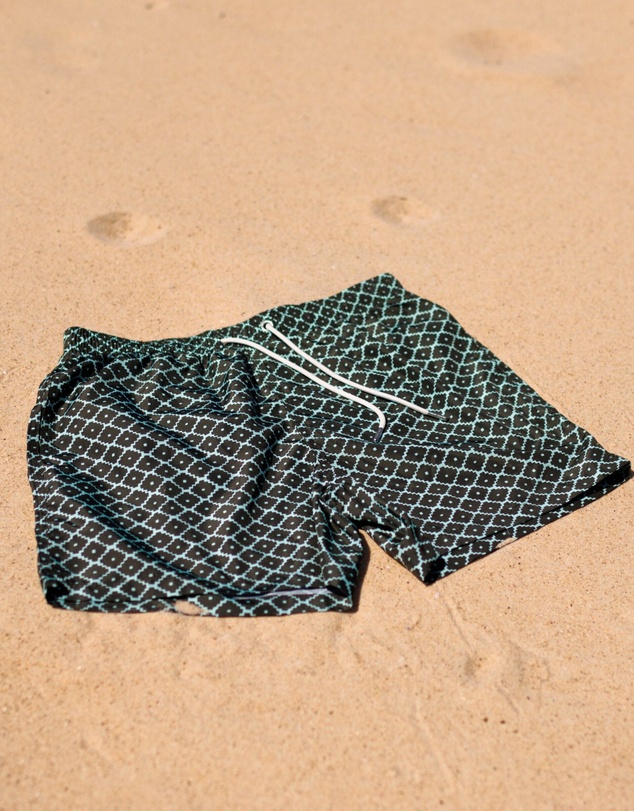 Swim Shady - Evergreen Diamond Swim Shorts