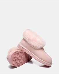 EVERAU - EverAU Ugg Mallow Slipper Sheepskin Upper House Shoes