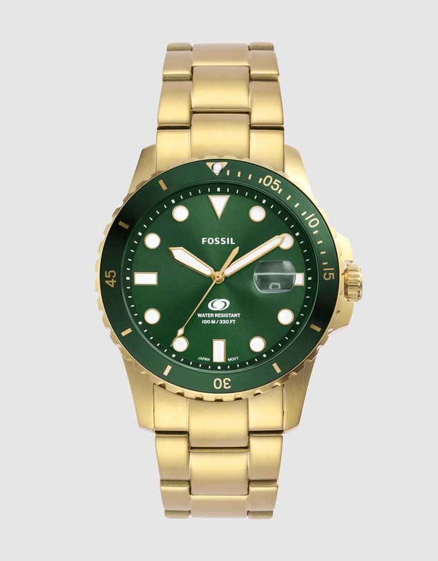 Fossil - Fossil Blue Dive Gold Tone Analogue Watch