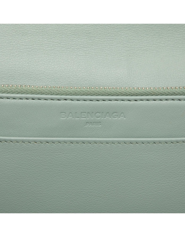 Pre-Loved by Azura Reborn - Pre-Loved Leather Metal Plate City Wallet on Chain