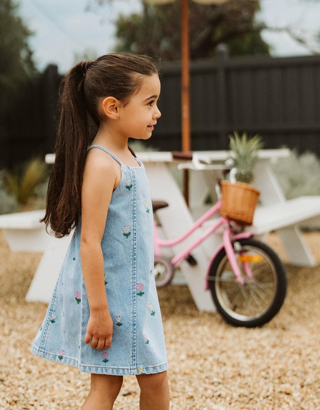 Fox & Finch - Sundae Denim Tulip Dress - Kids