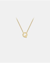 Zoe Olivia - 9K Gold Initial Q Necklace