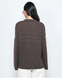 AERE - Jada Wool Blend Cable Knit Jumper