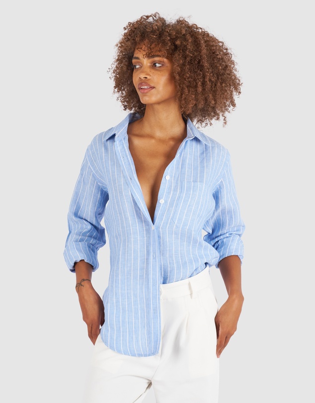 CAMIXA - IRIS Stripes Linen Shirt