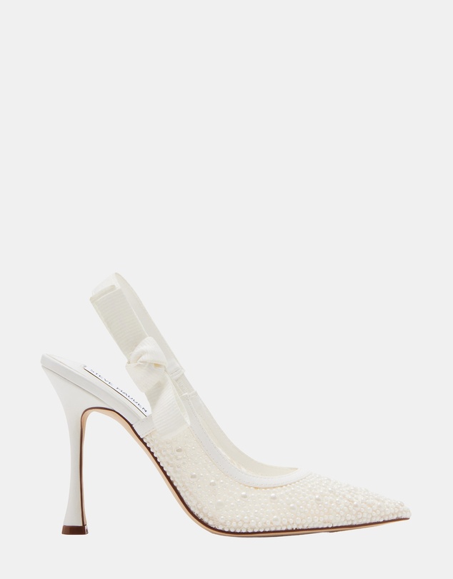 Steve Madden - Bri White Lace Heels